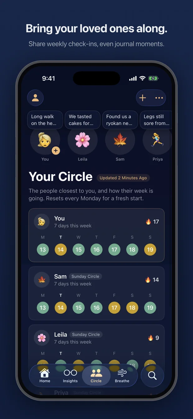 Gratitoo App Store screenshot: bring your loved ones along